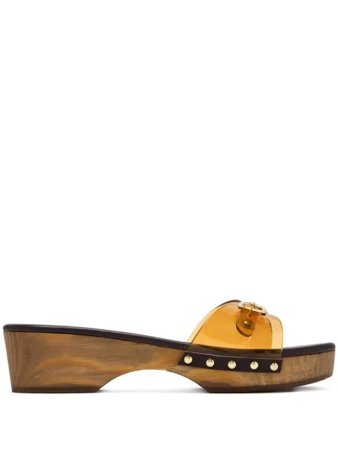 Ancient Greek Sandals 50mm Omonia buckle-fastening platform sandals Yellow OMONIACLOGJELLY