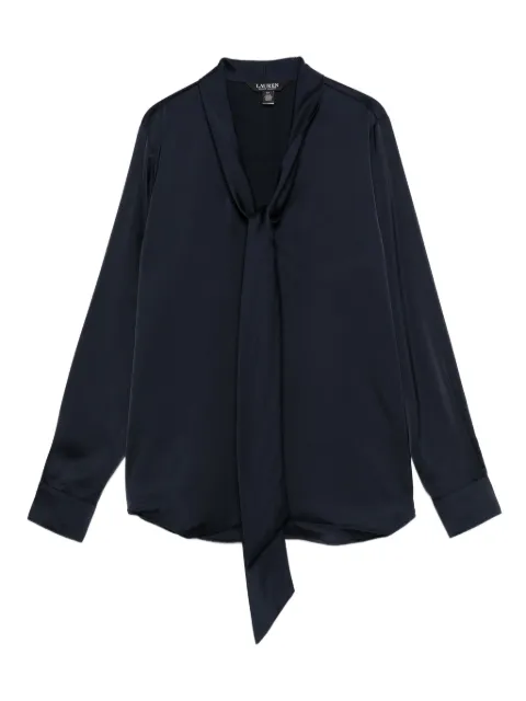 Lauren Ralph Lauren neck-tie long-sleeve blouse Blue 200979831001