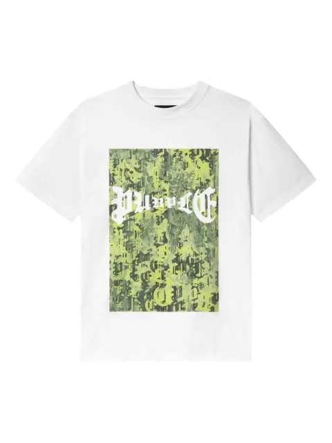 Purple Brand camo-print crew-neck T-shirt Green P104TWGC325