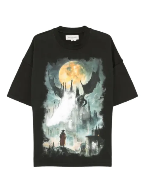 UNTITLED ARTWORKS dragon-print crew neck T-shirt Black UADRSS25UCOTTEEMILPU