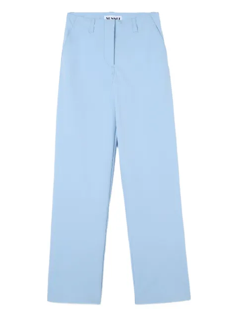 Sunnei logo-tag trousers Blue RTWWBOT023NYL0780121AZURE