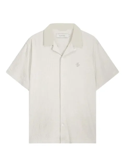 Filling Pieces floral-embroidered resort shirt Neutrals 412521500193216