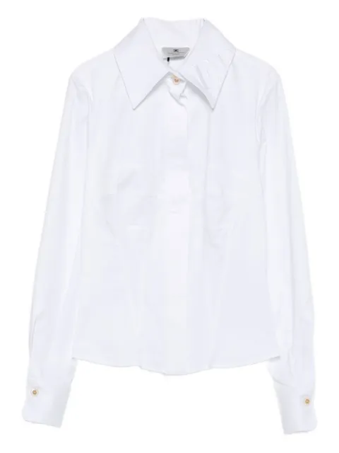 Elisabetta Franchi embroidered-logo shirt White CA08256E2