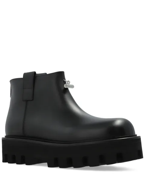 Alexander McQueen zip-fastening platform ankle boots Black 826489WIAER
