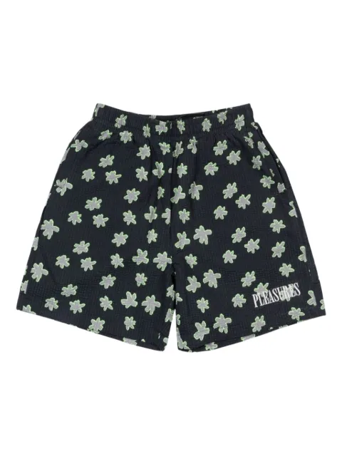 Pleasures floral seersucker deck shorts Black P25SU030BLACK