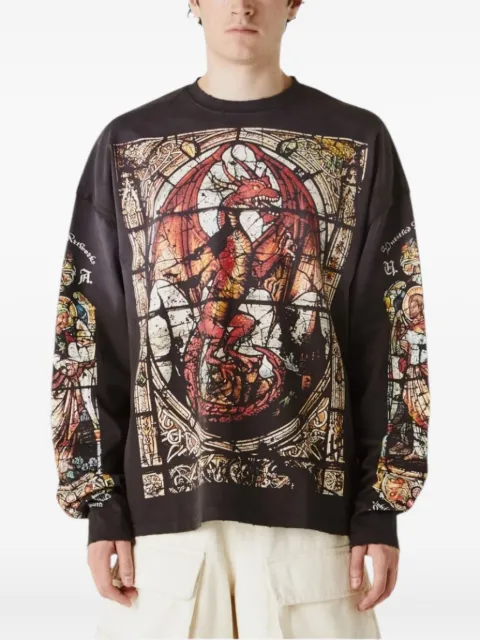 UNTITLED ARTWORKS graphic-print long-sleeve t-shirt Black UADRSS25UCOTTEECTHPU