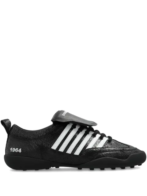 DSQUARED2 stripe-detail leather sneakers Black SNM036143108439