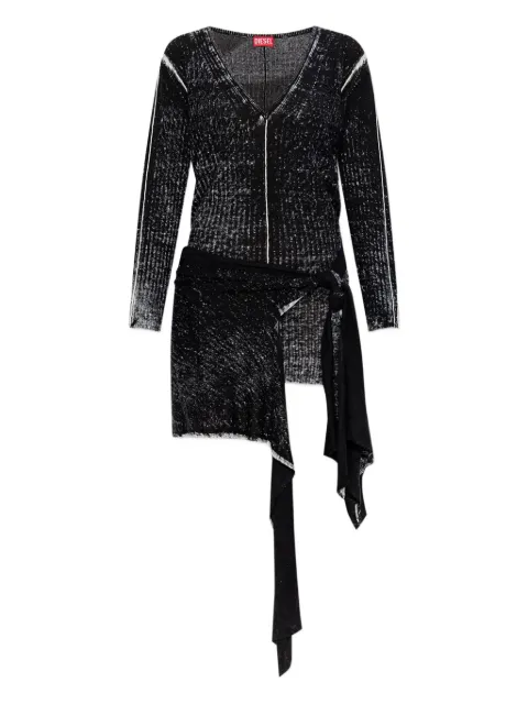 Diesel M-Egaknot mini dress. Black A188640BJBR