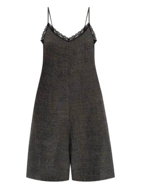 R13 lace-trimmed wool playsuit Grey R13WR439R581A