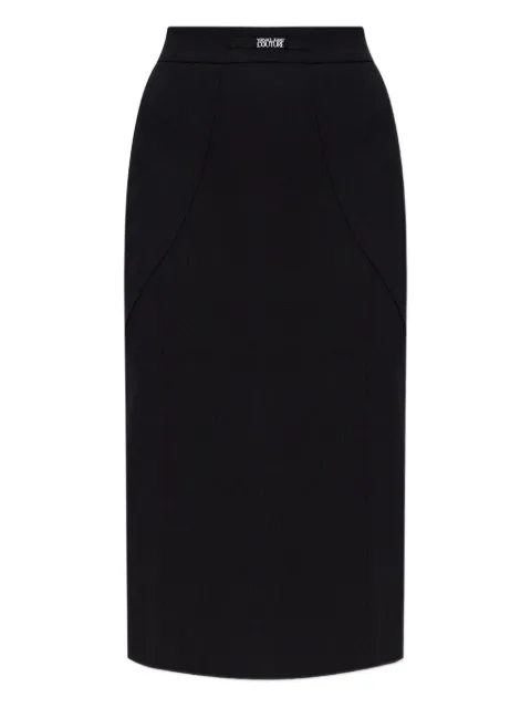 Versace Jeans Couture waistband-detail pencil skirt Black 79HAE807J0092