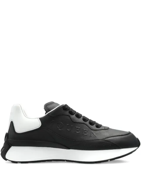 Alexander McQueen leather logo trainers Black 841162WIAHE
