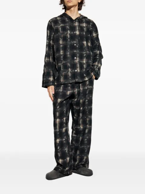 Diesel Set-Orlando-Utlt hooded checked pyjamas Grey A193770NKCT