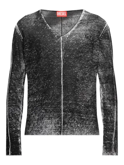 Diesel Robbel ribbed V-neck sweater Black A188780IKCL