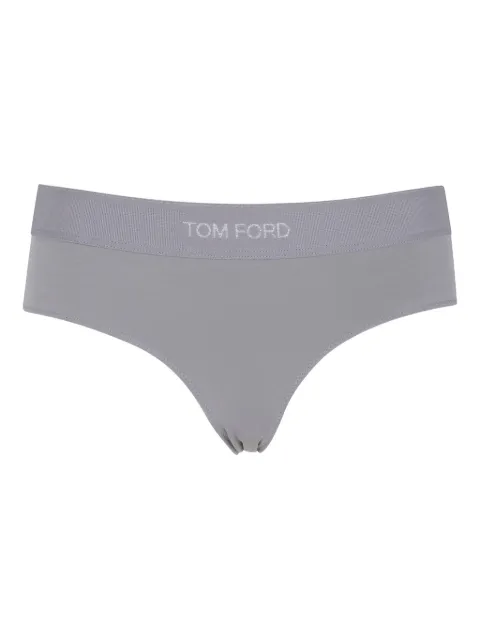 TOM FORD logo-waistband briefs Grey KNJ004JEX166