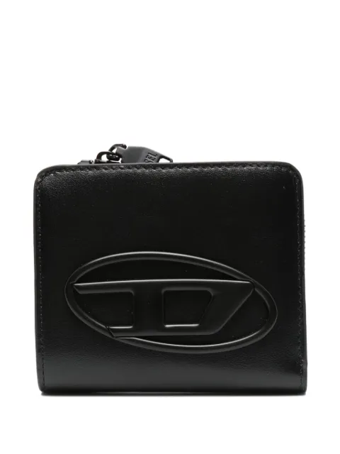 Diesel Holi-D logo-plaque zip-around wallet Black X10398PR818