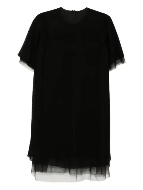 JNBY a-mesh short-sleeved dress Black 5P7G20610