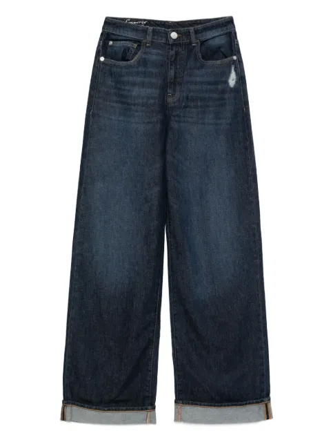 Emporio Armani distressed wide-leg jeans Blue EW000737AF17033