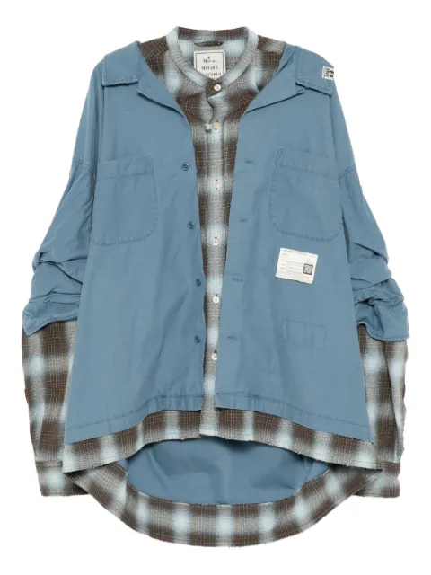 Maison MIHARA YASUHIRO Layered Long Sleeve shirt Blue A15SH082