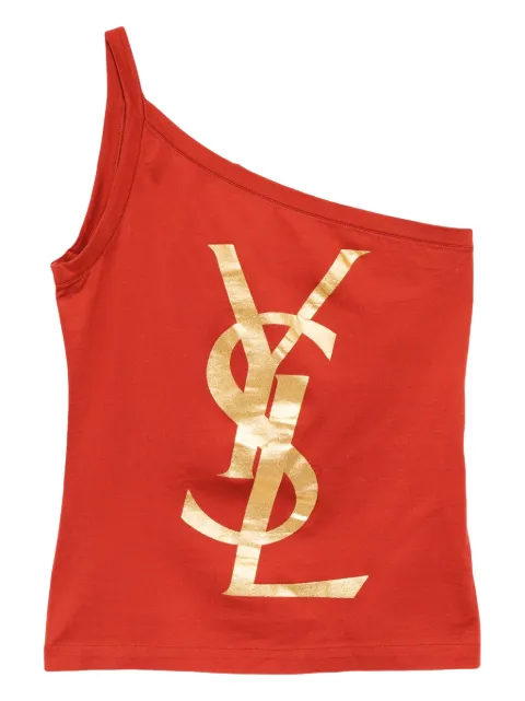 Saint Laurent Pre-Owned 1990-2000s asymmetry camisole Red 186038