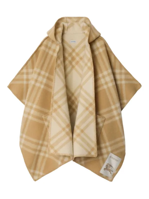 Burberry hooded check wool cape 8115071