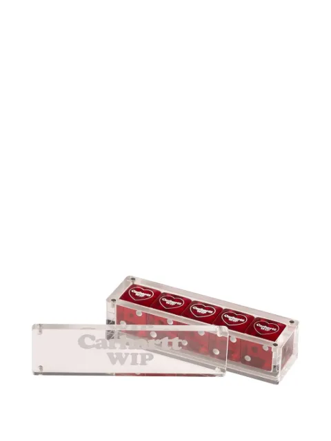 Carhartt WIP logo-debossed dice set Red I034755H8XX