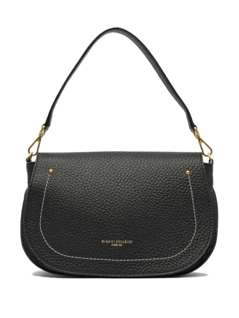 GIANNI CHIARINI Brooke pebble-leather curved shoulder bag Black BS11495TKLCMOLGA001NERO