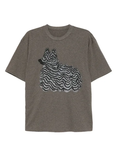 JNBY graphic-print T-shirt Grey 5P7110461