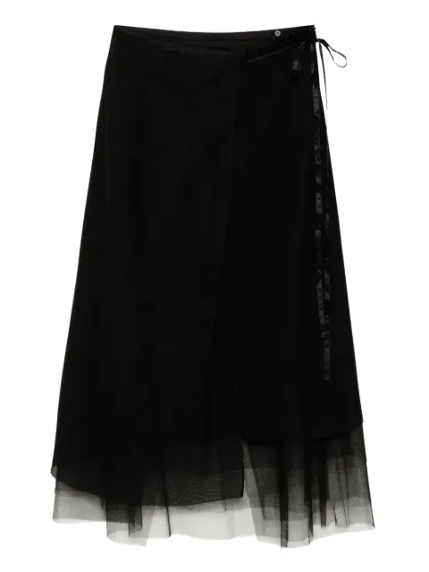 JNBY a-mesh mid-rise skirt Black 5P7D20730