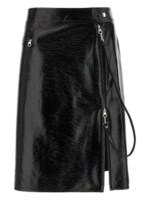 Courrèges zipped vinyl straight skirt Black 325CJU311VY00149999