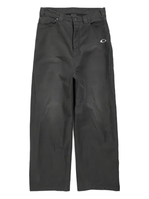 Balenciaga logo-embroidered trousers Black 838695TSWB3