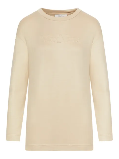 Max Mara logo-embossed sweatshirt Neutrals 2521926028600