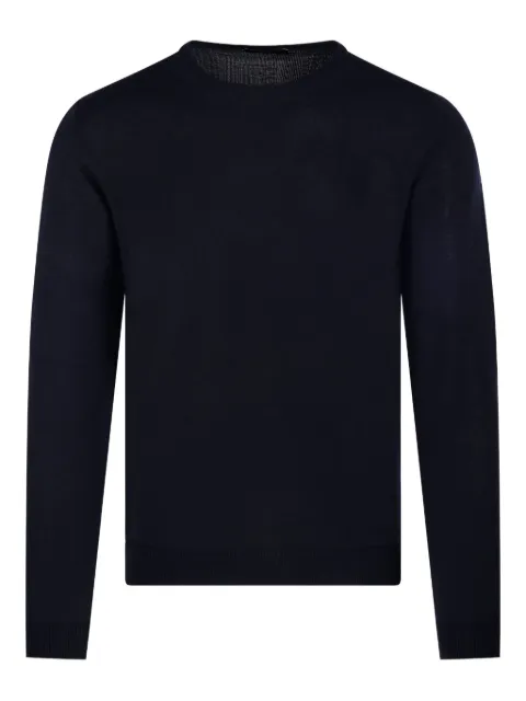 Roberto Collina crew-neck long-sleeve sweater Blue 253M01001