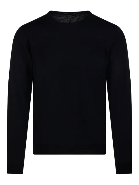 Roberto Collina crew-neck long-sleeve sweater Black 253M01001