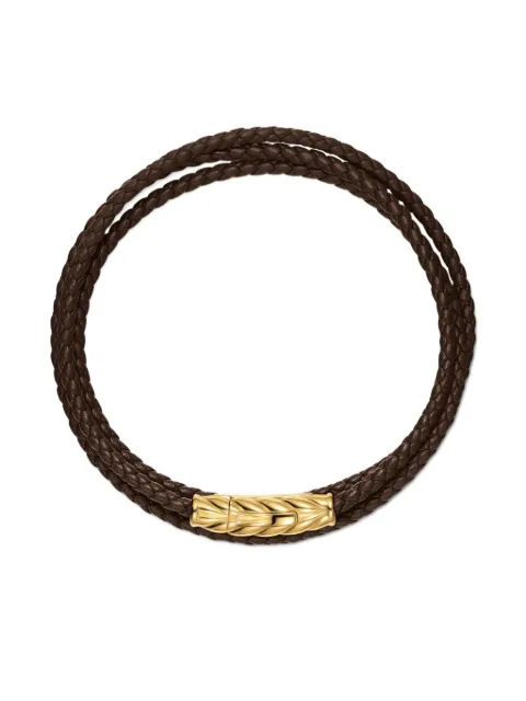 David Yurman 18K yellow gold Chevron Triple Wrap bracelet Gold B35144M88BRLE