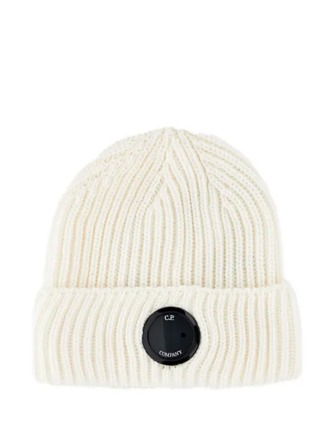C.P. Company Lens-detail beanie White RFCMAC739A005509A103