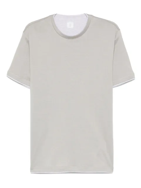 Eleventy double-layered cotton T-shirt Neutrals L75TSHJ01TES0L301