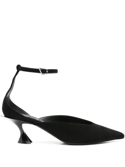 Mugler 55mm Fang ankle-strap pumps Black 25F10CH00479023