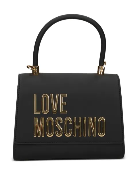 Love Moschino logo-plaque tote bag Black JC4024PP1N