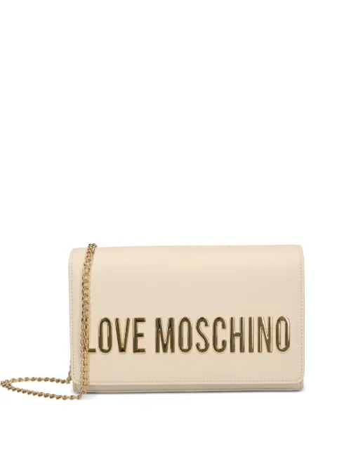 Love Moschino logo-plaque cross body bag Neutrals JC4103PP1N