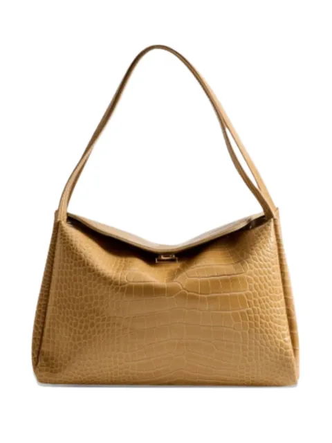 Themoirè Eudora embossed shoulder bag Brown TMFW25EUDR124