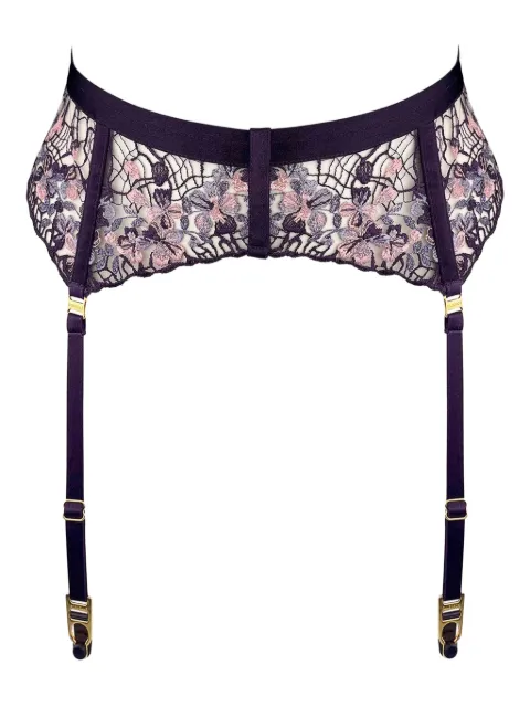 Bordelle Amela floral-lace suspender belt Purple AMELASUSPENDER