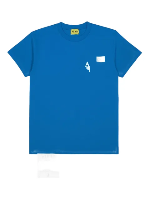 AL AIN graphic-print cotton T-shirt Blue AMHXS818