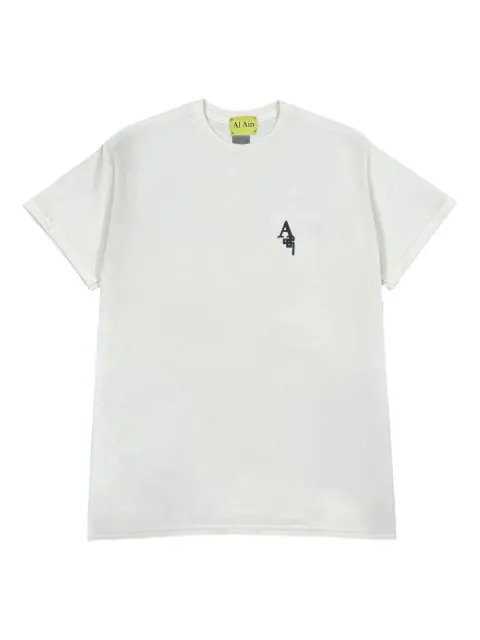 AL AIN academy-print cotton T-shirt White AMHXS816