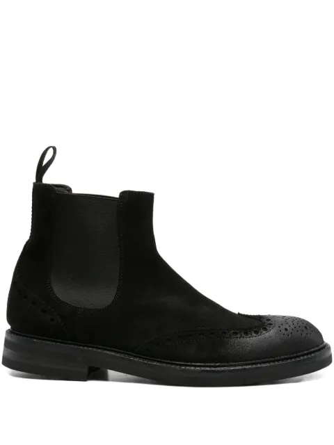 Cenere GB elasticated-panel brogue Chelsea boots Black 7056NERO