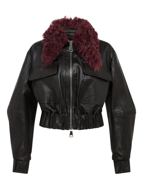 16Arlington Cie leather jacket Black J119AW2501