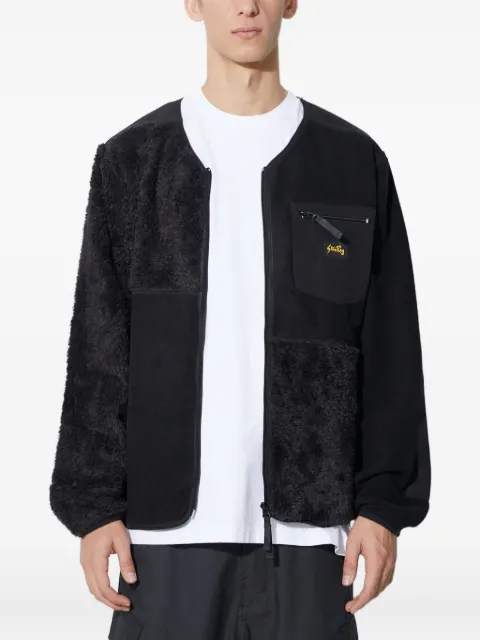 stan ray fleece panelled zip-up jacket Black AW2319856