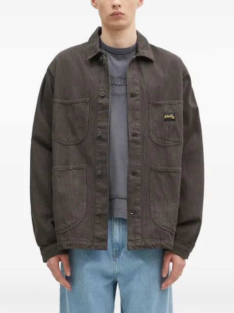 stan ray striped overshirt Brown AW2404629