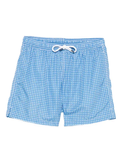 Fedeli Madeira geometric-pattern swim shorts Blue 8UE00318