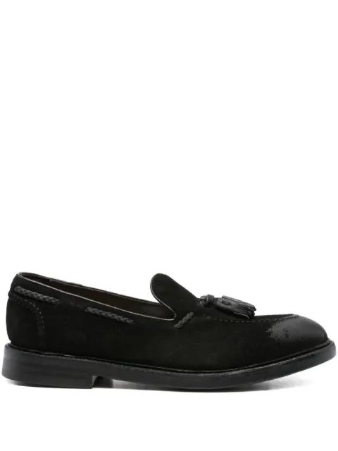 Cenere GB tassel-detail suede loafers Black 2032NERO