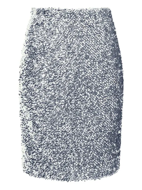 16Arlington Delta midi skirt Silver SMD151AW2501TEXTUREDSEQUINARGENTO
